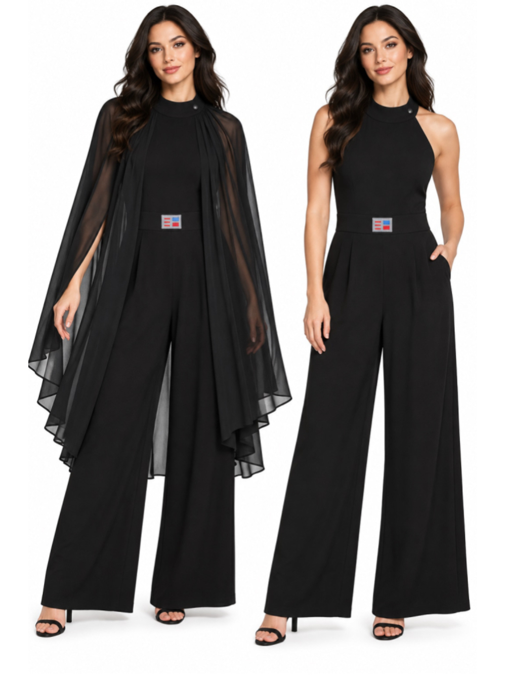 Her Universe Star Wars Darth Vader Cape Jumpsuit Medium Black Cosplay Costume